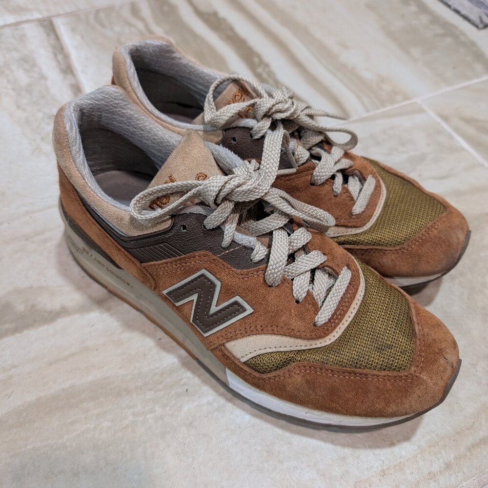 New Balance x J.Crew 997 Butterscotch Sneaker Men's 8 Tan Suede Brown Beige